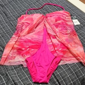Lauren Ralph Lauren Pink and Red Swimsuit